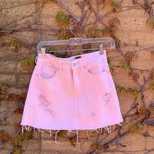 Pink Jean Skirt - Pacsun